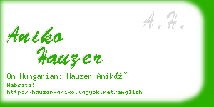 aniko hauzer business card